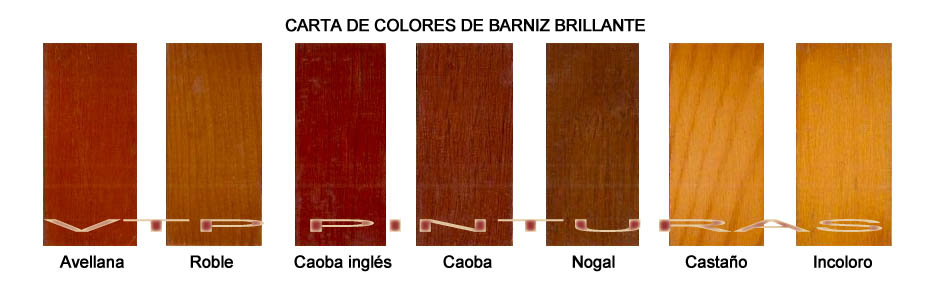 Carta de colores de barniz para exteriores